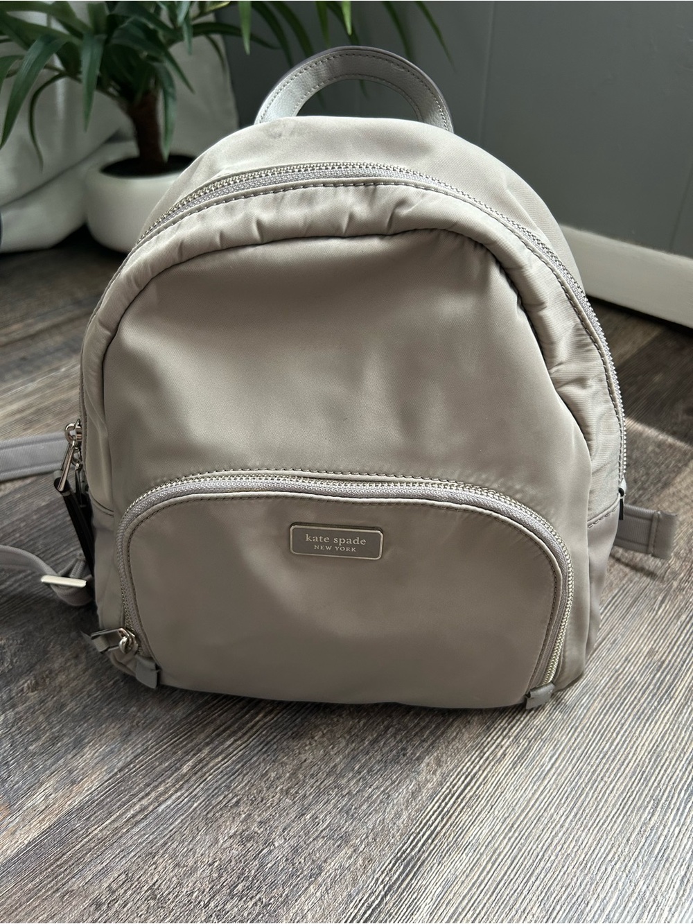 EUC Kate Spade New York Dawn Medium Backpack in the Color Soft Taupe